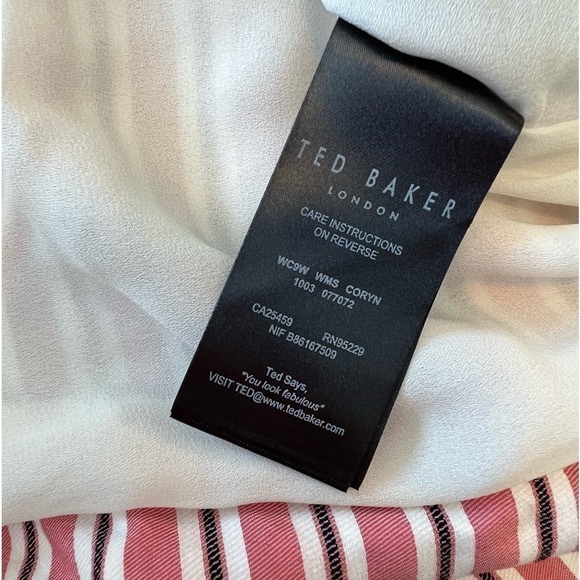 Ted Baker Corn Layered Striped Ruffle Hem Midi Pencil Skirt NWT - Picture 16 of 16